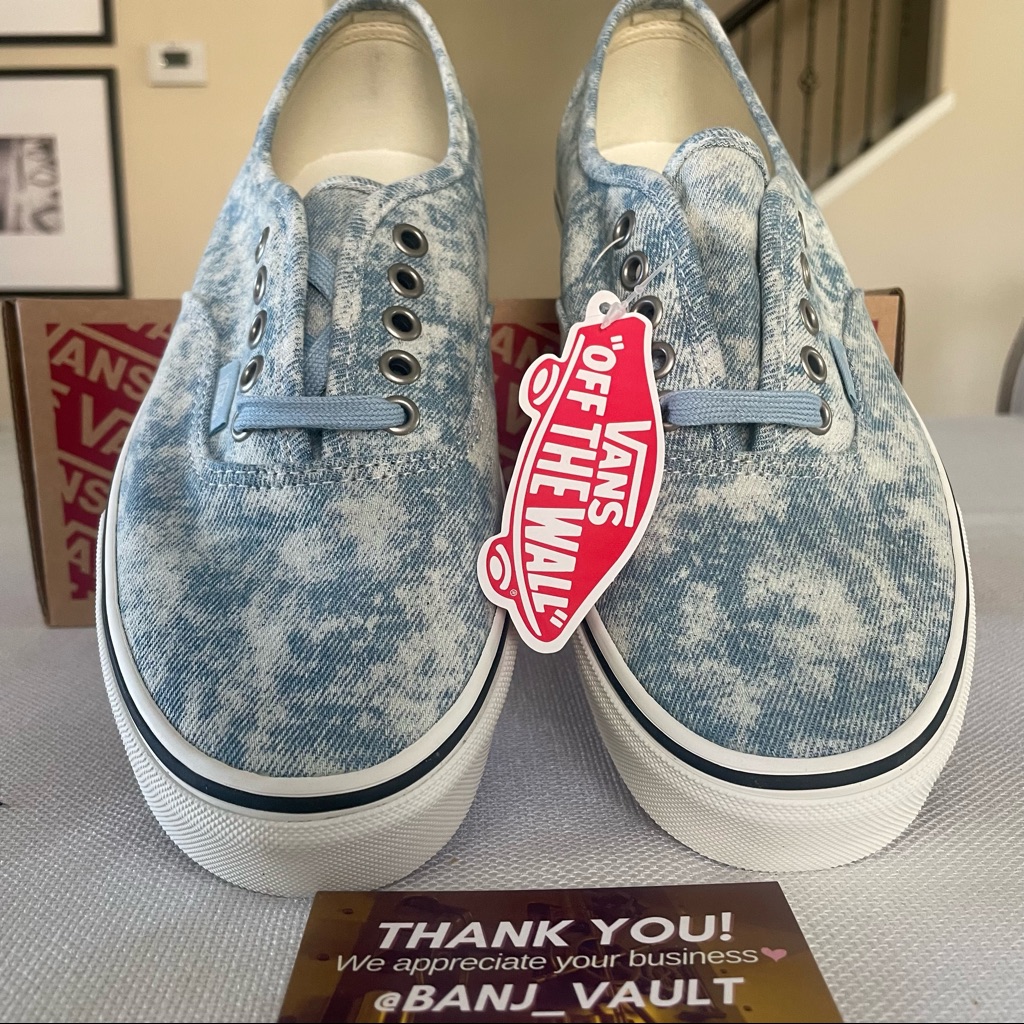 Vans Authentic Men's Shoes Size 8 Denim Destroy Winter Sky Women 9.5